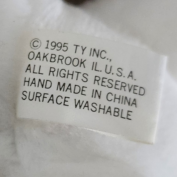 🐉 Ty Beanie Baby “Magic” the White Dragon – 1995 Vintage Plush, No Tags - Picture 14 of 14